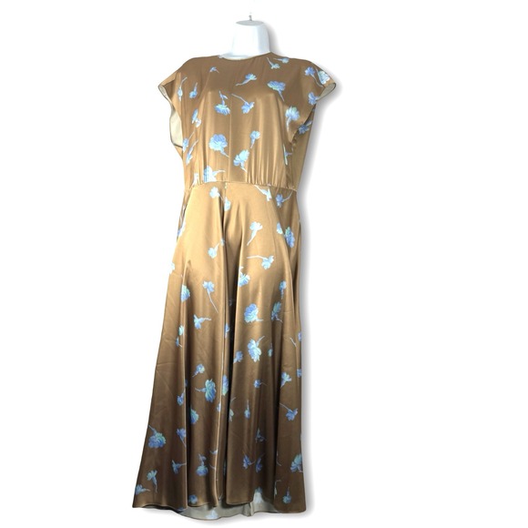 Vince Dresses & Skirts - $495 Vince Womens Valentina Sea Carnation Cap Sleeve Long Dress Sz 6